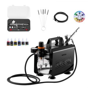 Kit Aérographe - 20-28 Psi - Pistolet À Air Haute Pression Rechargeable