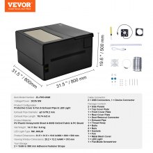 VEVOR Boîtier de Graveur Laser Ignifuge 80x80x50 cm Une Fenêtre de Visualisation