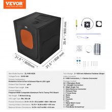 VEVOR Boîtier de Graveur Laser Machine à Graver Laser Ignifuge 800x800x900 mm