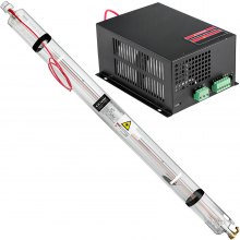 VEVOR Laser Tube CO2 1430mm avec Alimentation 100W, Laser Tube en Verre de Mode TEMOO Réponse Rapide + Alimentation électrique d'énergie de laser de Bonne Compatibilité pour Machine de Gravure Découpe