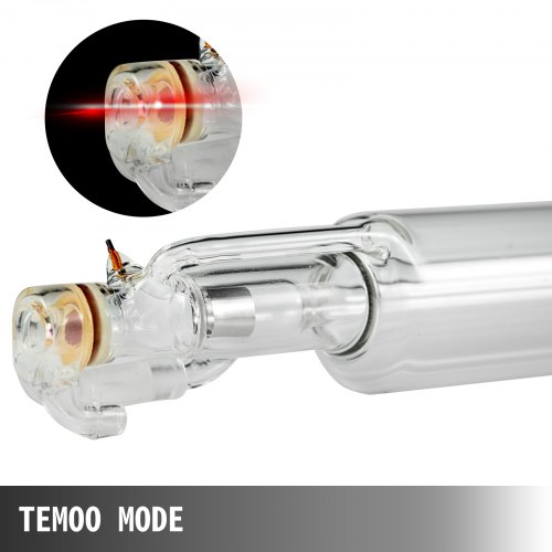 VEVOR Laser Tube CO2 800mm avec Alimentation 50W, Laser Tube en Verre+Alimentation électrique de laser, Laser Tube de Mode TEMOO Alimentation d'énergie, Outil pour Machine de Gravure Découpe Coupeur