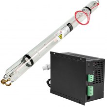 VEVOR Laser Tube CO2 1230mm avec Alimentation 80W Laser Tube en Verre de Mode Temoo Alimentation électrique d'énergie de laser de Bonne