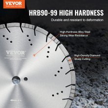 VEVOR Disque à Tronçonner Diamanté 350mm Dents Inclinées 10mm pour Scie à Béton