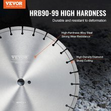 VEVOR Disque à Tronçonner Diamanté 400 mm Dents Plats 12 mm pour Scie à Béton