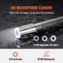 VEVOR Caméra Inspection Canalisation 120 m Caméra Endoscopique Drain écran 9'' avec Enregistreur Dvr étanche IP68 12 Led Réglables Carte Sd 16 Go