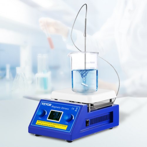 Agitateur Magnétique Chauffant Avec Plaque - Capacité 2000 Ml, Vitesse 100-2000 Tr/min, Température Max 271°C - Pour Labo Ou Chimie - 3