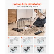 VEVOR Cage Hamster Rongeurs Fil de Fer pour Animaux de Compagnie 75 x 44 x 61 cm