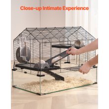 VEVOR Cage Hamster Rongeurs Fil de Fer pour Animaux de Compagnie 75 x 44 x 61 cm