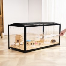 VEVOR Cage Hamster Rongeurs Fil de Fer pour Animaux de Compagnie 96 x 47 x 55 cm