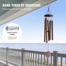 VEVOR Carillon à vent carillon éolien pour extérieur en aluminium 1143 mm bronze