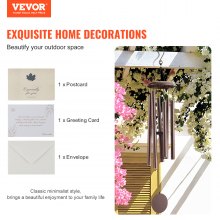 VEVOR Carillon à vent carillon éolien pour extérieur en aluminium 1143 mm bronze