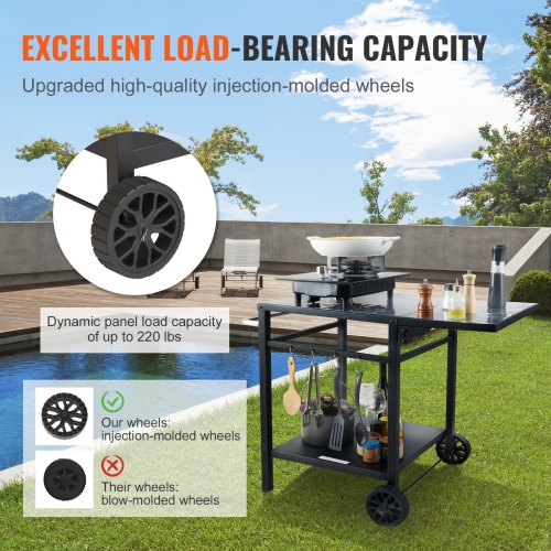 Hokku Designs Chariot De Barbecue Extérieur Avec Rangement, îlot De