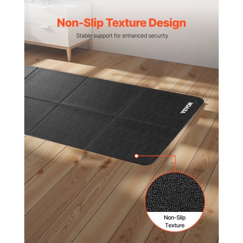 Behogan Tapis d'entraînement antidérapant : tapis de protection du sol en PVC Équipement de fitness, 43 × 60 cm, tapis d'exercice elliptique pour les jambes, tapis anti-salissure antidérapant, tapis