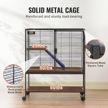 VEVOR Cage à furet roulante 2 niveaux métal pour petits animaux 920mm avec rampe