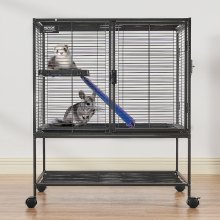 VEVOR Cage à furet roulante 2 niveaux métal pour petits animaux 920mm avec rampe