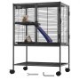 VEVOR Cage à furet roulante 2 niveaux métal pour petits animaux 865mm avec rampe