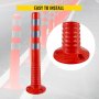 VEVOR – poteaux de délinéation de trafic, cône de canalisation Flexible, poteau à ressort de 30 pouces, 6 pièces