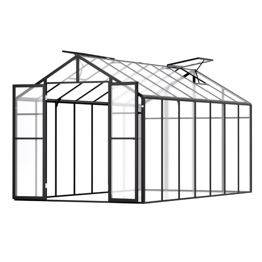 VEVOR Serre de Jardin Polycarbonate Extérieur pour Arrière-cour 236x402x207 cm