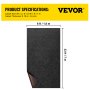 VEVOR Tapis Marin Anti-Glisse d'Extérieur Fibre de Polyester+TPR Noire 7x1.8 m