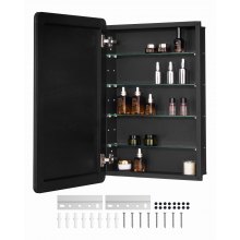 VEVOR Armoire à pharmacie murale 508 x 762 mm avec miroir et étagères réglables