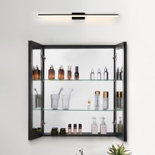 VEVOR Armoire à pharmacie murale 662 x 762 mm avec miroir et étagères réglables