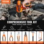 VEVOR kit d'outils manuels ménagers avec perceuse électrique et boîte 146 pcs