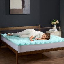 VEVOR Surmatelas Mousse Mémoire de Forme Gel Rafraîchissant Épaisseur 50,8 mm