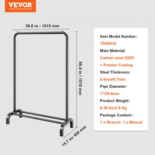 Portant Vêtements Roulant Renforcé Double Tige - Rangement Robuste Intérieur Extérieur