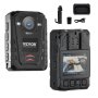 VEVOR 1440P Caméra-Piéton pour Police 64G Batterie 3500 mAh Vision Nocturne GPS