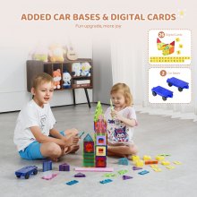 VEVOR Tuiles magnétiques blocs de construction magnétiques pour enfants 121 PCS