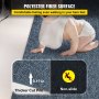 bébé rampant sur un tapis marin VEVOR avec surface en fibre de polyester, poils coupés épais, antidérapant.