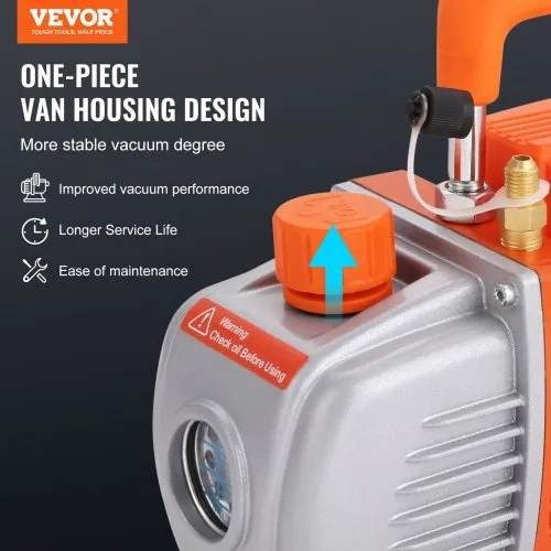 Ridgeyard pompe à vide 180W 5Pa 1/4HP 220V 50Hz 2.5CFM Frigoriste Climatiseur - Bricolage
