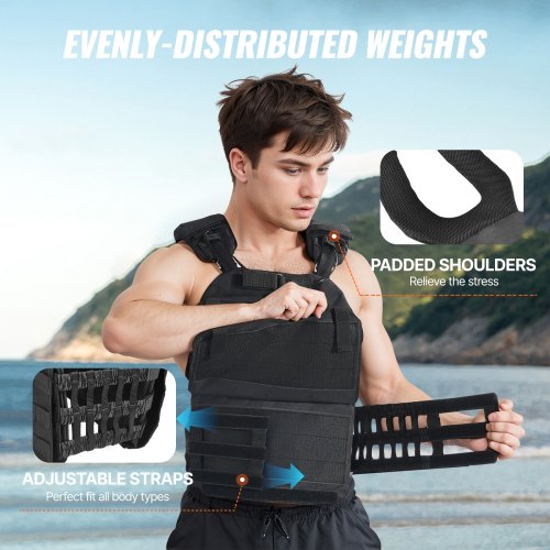 Plaques Lestées Pour Gilet VEVOR - Paire De 2,6kg En Acier Pour Musculation Et Fitness