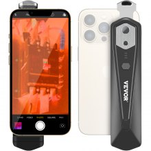 VEVOR Caméra d'imagerie thermique pour Android iOS, résolution 256 x 192 IR, imageur thermique infrarouge sans fil WiFi caméra visuelle, taux rafraîchissement 25 Hz pour smartphone, -4°F-1022°F, IP54