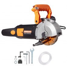 VEVOR Rainureuse Murale Électrique 2500 W Machine à Rainurer Mur 133 mm Machine de Découpe de Rainures de Profondeur 42 mm Machine à Découper Rainures 6400 tr/min avec Pompe à Eau, 5 Lames Installées