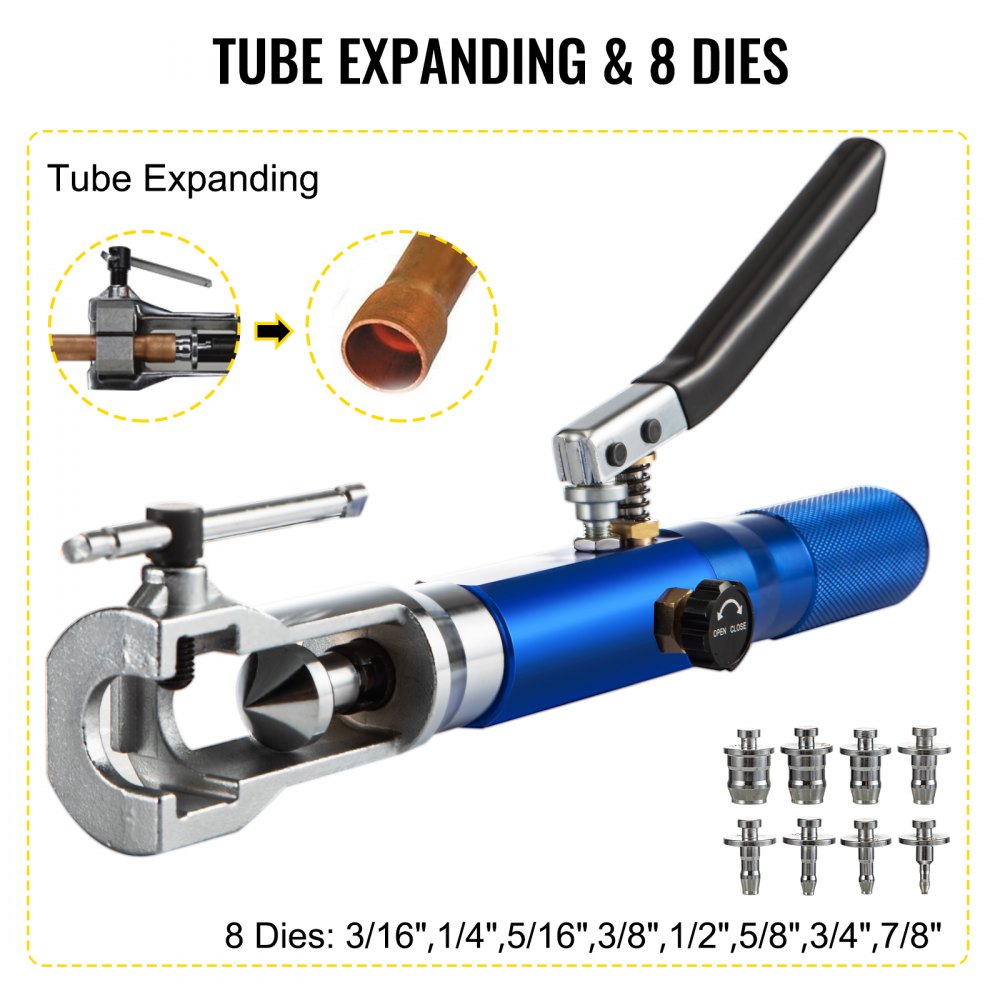 Kit d'outils WK-400 d'extension de tube hydraulique, extenseur de tuyau  hydraulique à 7