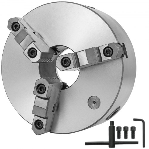 Mandrin à 3 Mâchoires Auto-centrant Pour Tour - Diamètre 80 Mm - Mâchoires Intérieures/extérieures - Matériau HT300/20CrMnTi