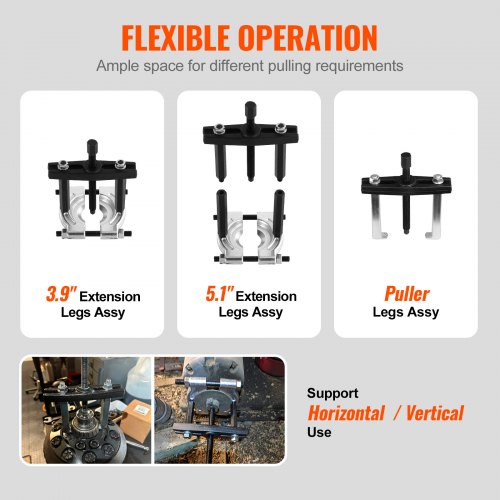 Kit Extraction Roulement Zoomtools 5 Tonnes - Avec Séparateur 2 Et 3 Mâchoires, Pour Roues, Pignons, Moyeux - 7