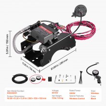 VEVOR Kit Contrôleur de Suspension Pneumatique sans Fil 100PSI avec Compresseur