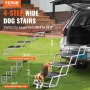 VEVOR Escalier pour chien rampe voiture pliable 4 marches aluminium charge 113kg