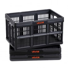 Caisse Rangement Pliable - VEVOR - Paniers de Rangement en Plastique Caisses 45L Lot de 3 - Maison
