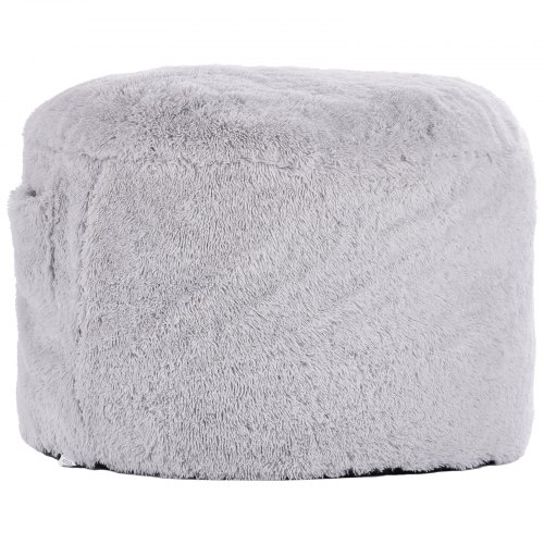 Pouf VEVOR 92 Cm Blanc Avec Accoudoirs Souples, Poche De Rangement Mousse 25d Housse Velours Doux 94402806