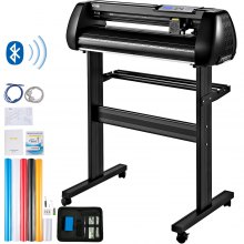 VEVOR Plotter de Découpe Vinyle Traceur de Coupe 720 mm avec Logiciel SignMaster, Machine de Découpe Vinyle Zéro Déviation Coupe Précise Interface USB & COM 3 Rouleaux 3 Lames pour Tracer Découper