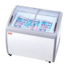 VEVOR Vitrine Réfrigérée à Crème Glacée Vitrine à Glaces Gelato Commerciale 264L