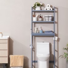 VEVOR Étagère WC Meuble au-dessus des Toilettes 3 Niveaux pour Salle de Bain