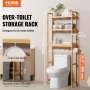 VEVOR Étagère WC Rangement au-dessus des Toilettes 3 Niveaux pour Salle de Bain