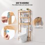 VEVOR Étagère WC Rangement au-dessus des Toilettes 3 Niveaux pour Salle de Bain