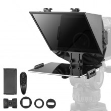 VEVOR Téléprompteur 13" pour Webcam Smartphone Diffusion Direct Télécommande