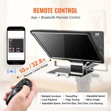 VEVOR Téléprompteur 16" pour Webcam Smartphone Diffusion Direct Télécommande