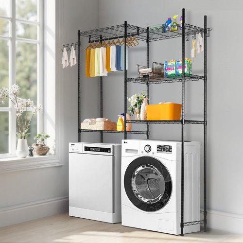 WPPTNSFY Meuble de Rangement pour Machine à Laver à Tambour, Réglable en Hauteur, Meuble Machine à Laver et Seche Linge, Colonne Lave Linge Seche Linge, pour Salle de Bain Buanderie WPPTNSFY Meuble de Rangement pour Machine à Laver à Tambour, Réglable en Hauteur, Meuble Machine à Laver et Seche Linge, Colonne Lave Linge Seche Linge, pour Salle de Bain Buanderie